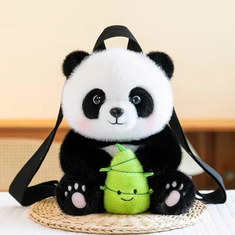 Cute Panda Backpack; Double Shoulder Bag; Chengdu, China; Speed Backpack