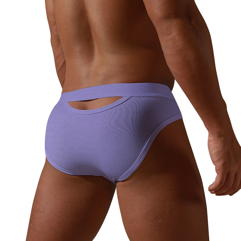 OR6215 Men's Low Rise Briefs with Cutout Design Modal Breathable Underwear
