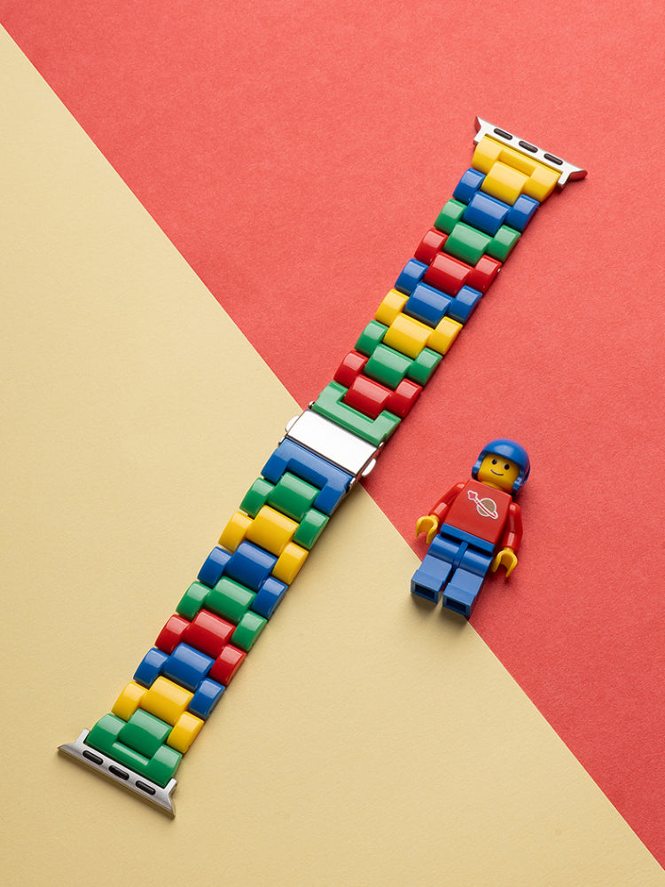 Colorful Resin Lego-Style Band for Apple Watch S9/S8/S7 – Breathable & Stylish