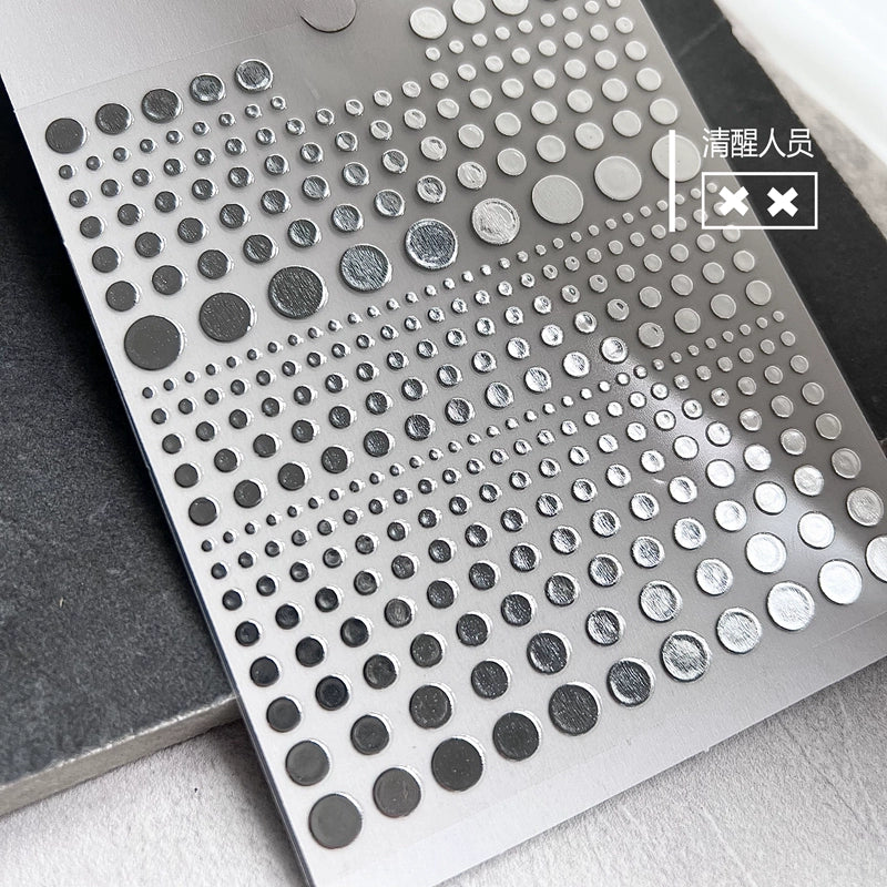 Liquid Silver Nail Stickers